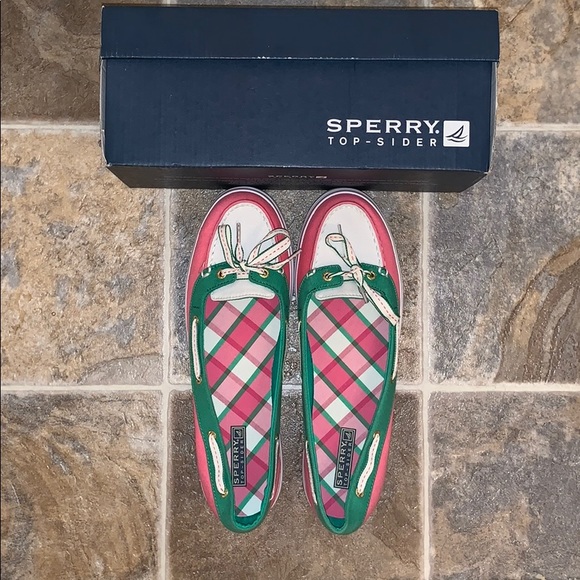 Sperry Shoes - Sperry Pink and Green top-sider